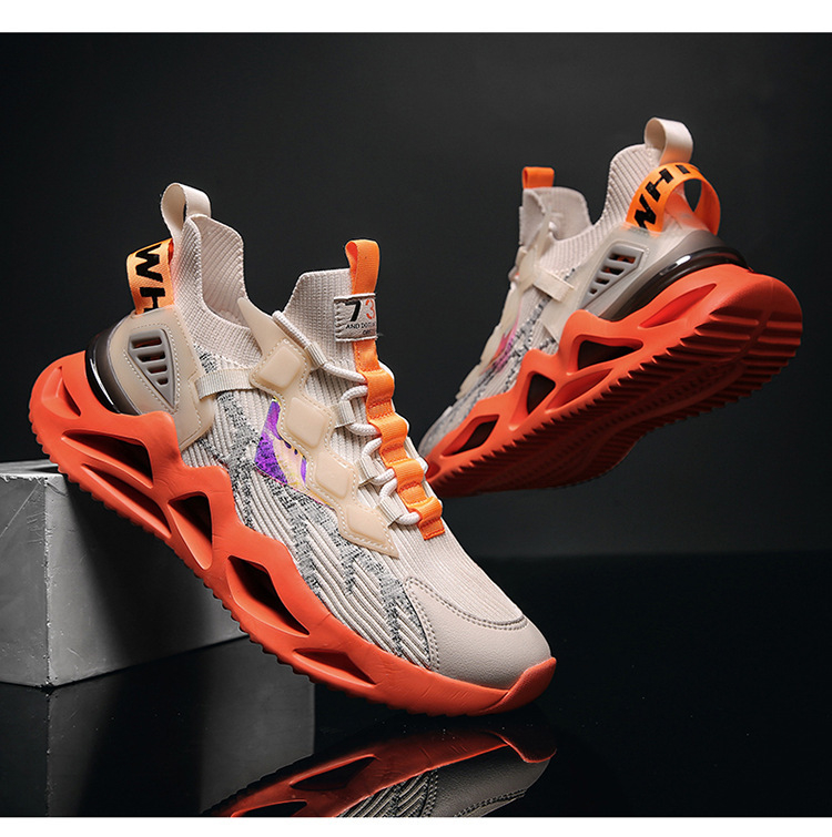 ZM-005 Men's Spring and Autumn New Fashion Versatile Flying Casual Shoes Breathable Mesh Coconut Shoes