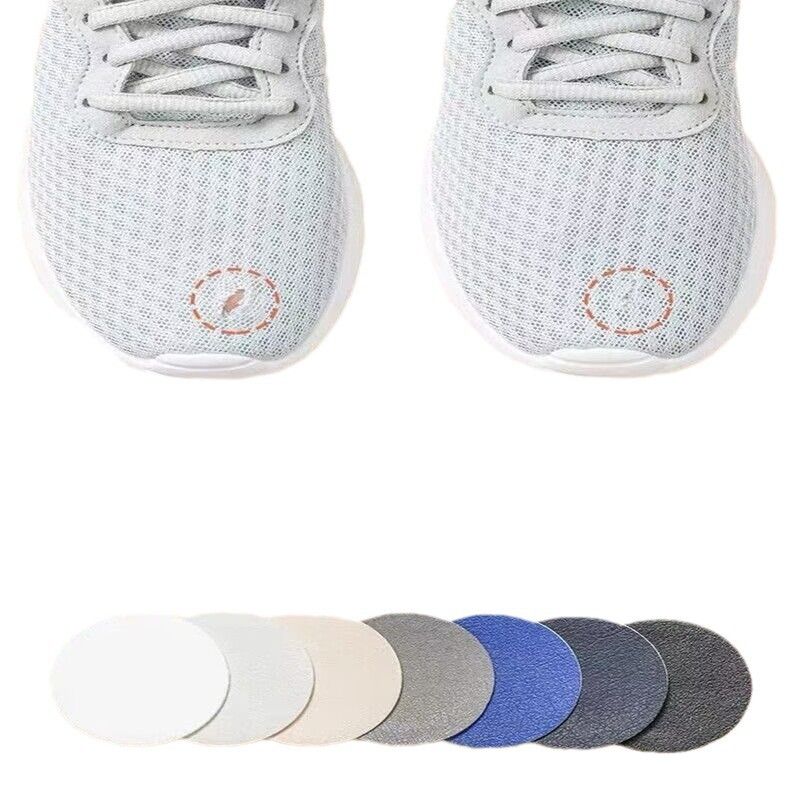 Circle Shape Shoe Hole Prevention Repair Patches/Inserts for 18 Holes (Black+White+Gray)