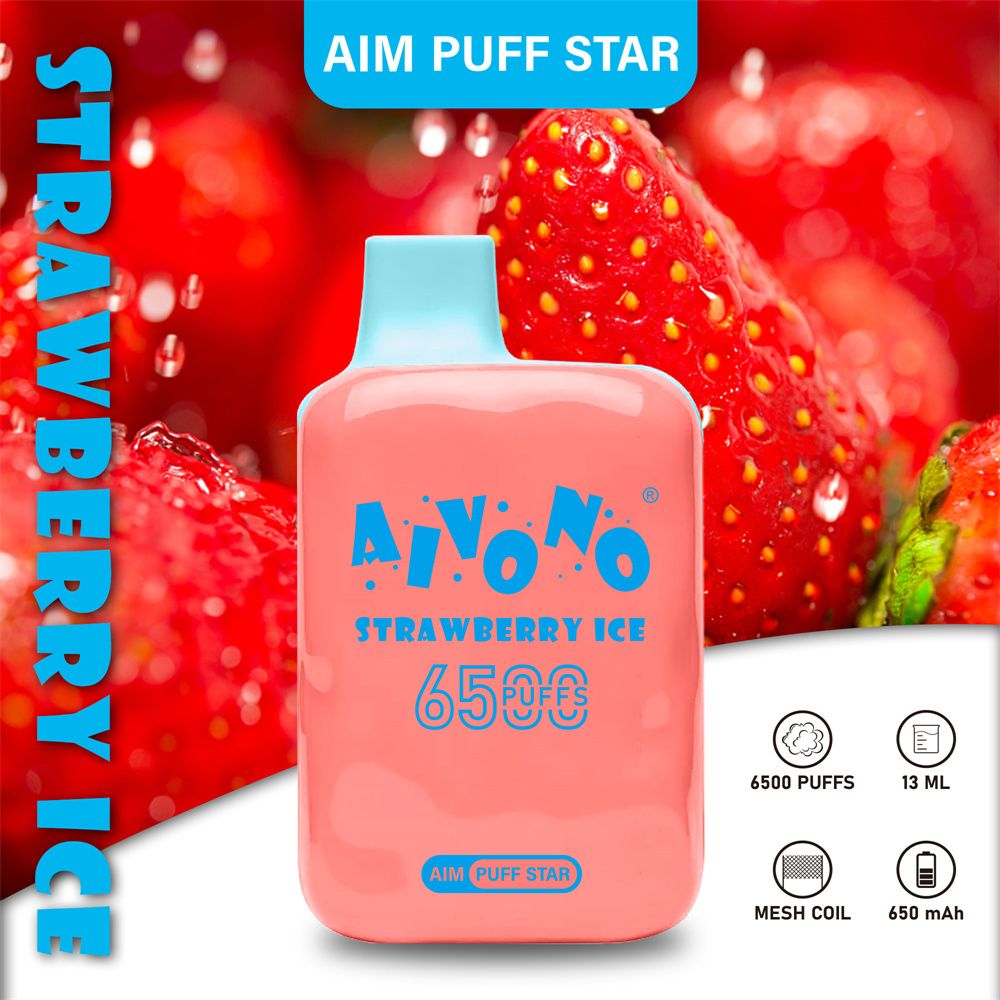 1pcs 6500puffs Vape Disposable e-cigarette 13ml 400mAh 1.2 Ohm Mesh Nicotine:5% /3%/2%/0% Type-C Port puffs