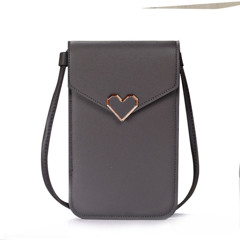Women's black blue gray small bags CRRshop free shipping female new fashion trend Mobile Phone Bag Women's Fashion Mini Versatile Student Crossbody Bag Women's Bag Cover Lightweight Dual Purpose Mobile Phone Case ladies leather latch vertical square shape bag