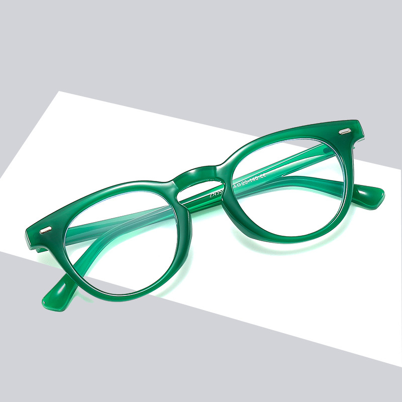 3595 New Trend Women Eyeglasses Anti-Blue Light Men Optical Computer Eye Glasses Vintage Round Plastic Glasses Frame Eye Wear