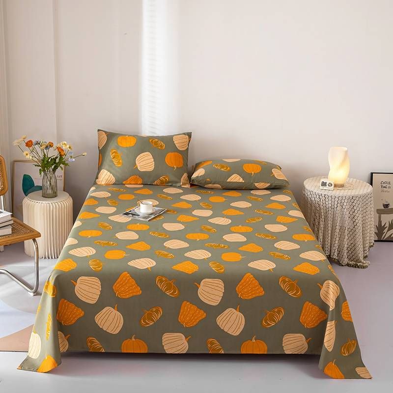 A-class raw cotton fine yarn printed pure cotton bed sheet 150*230cm，230*245cm，245*270cm ，pillowcase 48*74cm ，ventilate，colorfast high end，