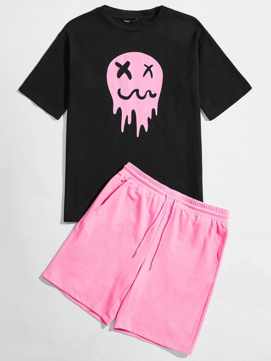 DX057# Men Graphic Print  Tee T-Shirt