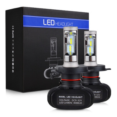 2PCS S1 H4 led H7 H11 Led H1 Auto Car Headlight 50W 8000LM 6000K 9005 HB3 9006 HB4 Automobile headlight Bulb All In One CSP Lamp