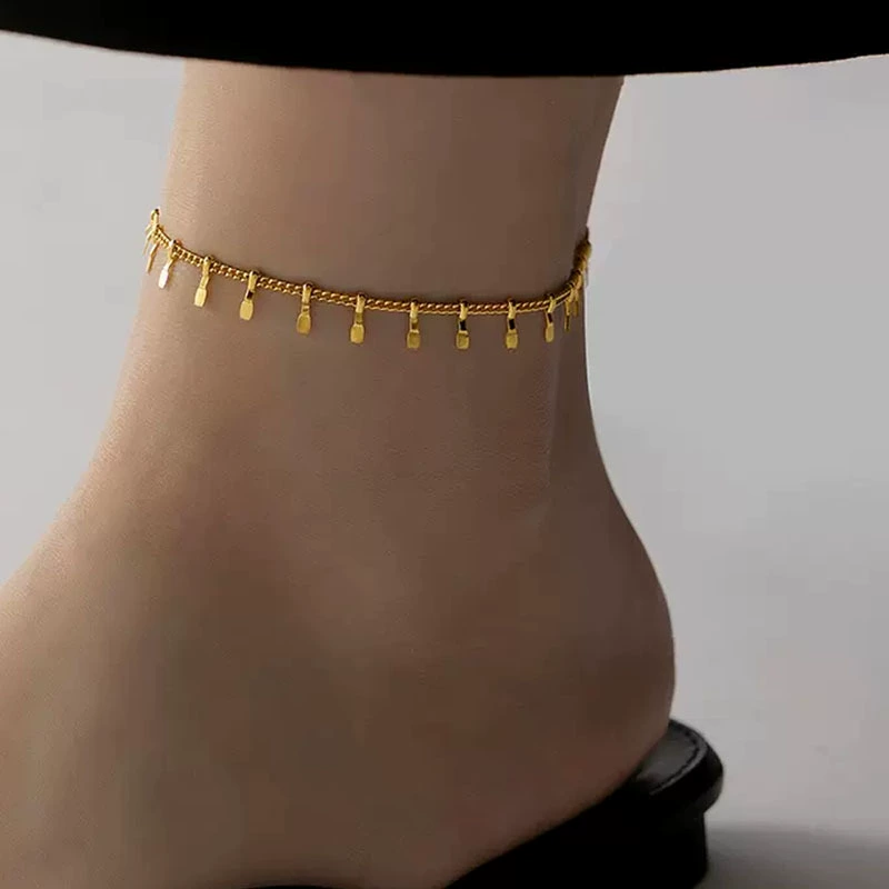 Light luxury sparkling anklet ankle rings