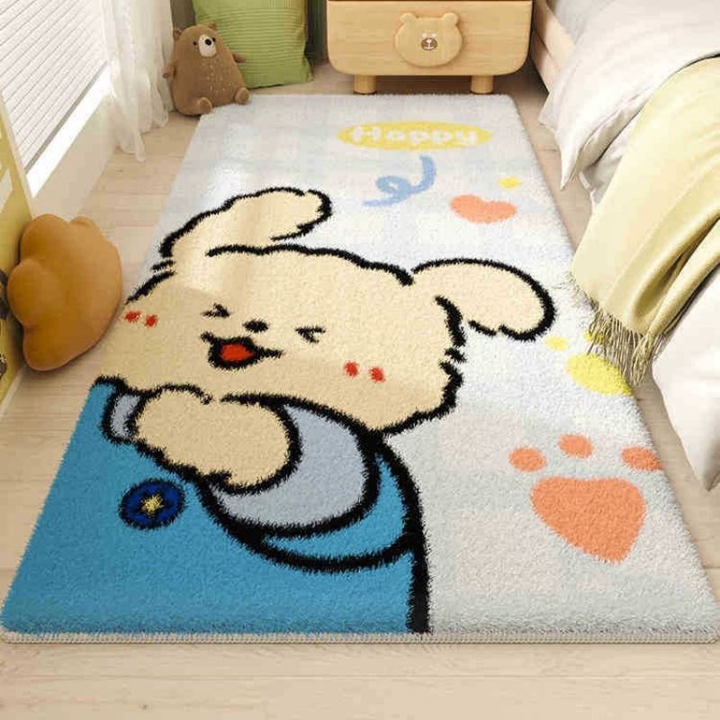 40*120cm,50*120cm,60*160cm,80*180cm,80*200cm Cartoon bedroom bedside carpet, dirt resistant carpet CRRSHOP Children's room carpet, bedroom thick plush pad free shipping mat
