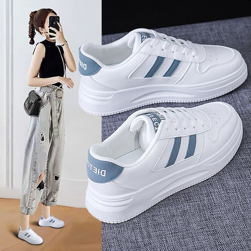 New small white shoes female student flat leather casual shoes ins fashion breathable sports shoes female FD-5