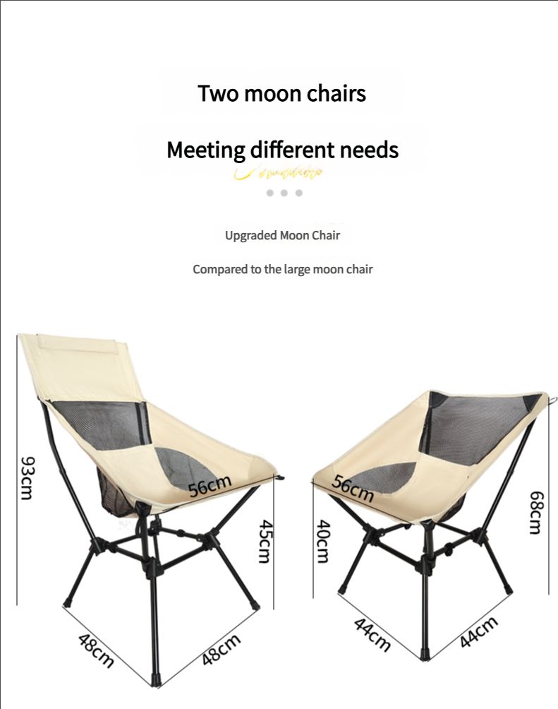 Buqing Lightweight Moon Chair, Lightweight Outdoor Folding Chair, Portable Camping Stool, Leisure Reclining Fishing Chair, Small Folding Stool