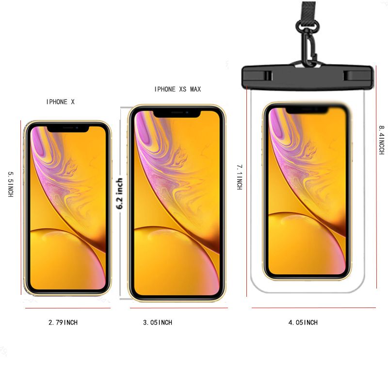 Large waterproof mobile phone bag mobile phone waterproof case swimming hanging neck mobile phone bag touch screen lanyard mobile phone bag universal waterproof dry bag suitable for iPhone 15 14 13 12 Pro Max Plus, Samsung Galaxy Note S23 Ultra underwater mobile phone case, can be used as beach pool waterproof
