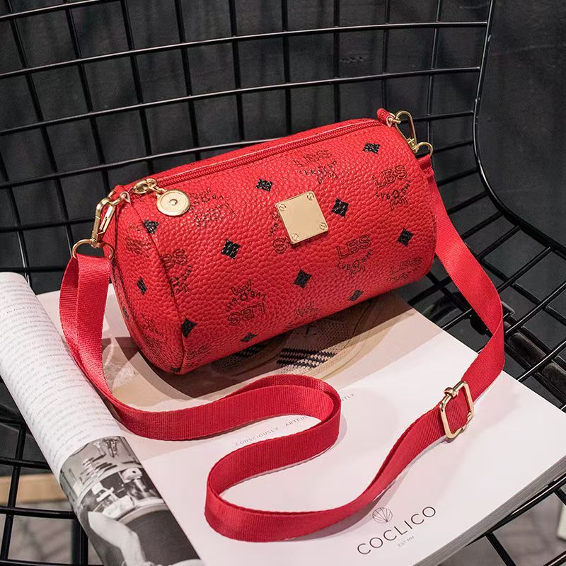 2024 New Fashion Korean Style Trendy Princess Round Cylinder Bag Retro Girl's Outfit Multi-functional Shoulder Bag