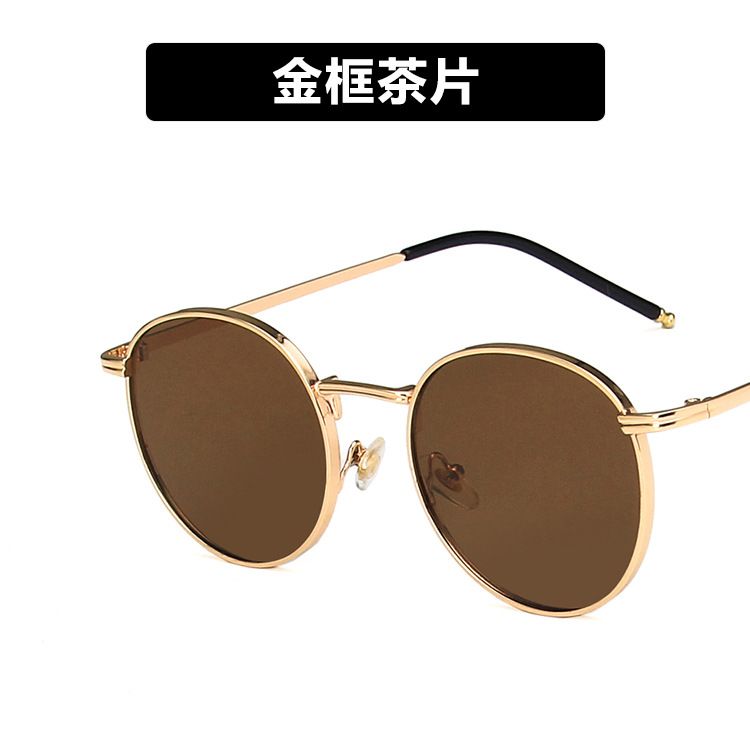 2024 New round frame sunglasses Korean version of the trend retro sunglasses 6584