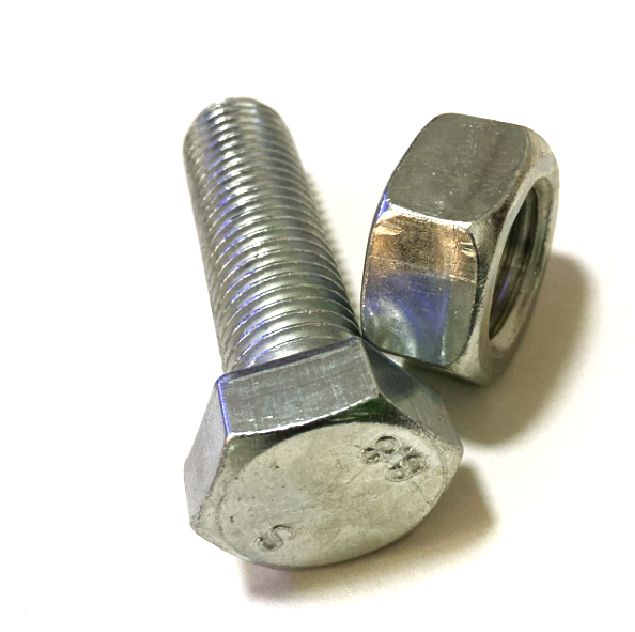Standard Hex Head Bolt, Half Thread, High Strength Steel. Zinc Plated.  Small galvanizing Assured  Bolt Exterior Hex Bolt Good Quality Extension Bolts titanium Stainless hex bolt