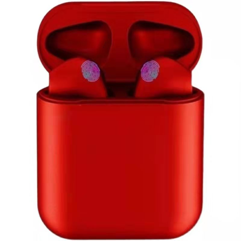 Macron INPODS12 Bluetooth headset touch in-ear Bluetooth headset mini cute (Red )