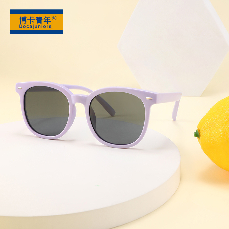 JC101 Square Polarized Kids Sunglasses TR90 Silicone Flexible Boys Girls Children Sun Glasses UV400 Baby Goggle Shades Eyewear