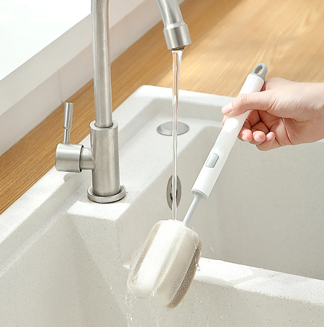 Removable Sponge Baby Cup Bottle Brush Kitchen Cleaning Tool Bottle Cleaning Cleaning Brush 