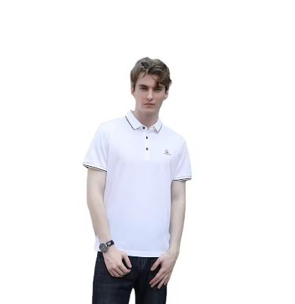 Summer New Men's Polo Short Sleeve Shirt Fashion Casual Lapel Men's Top Fit Breathable Embroidery Short Tee for Men