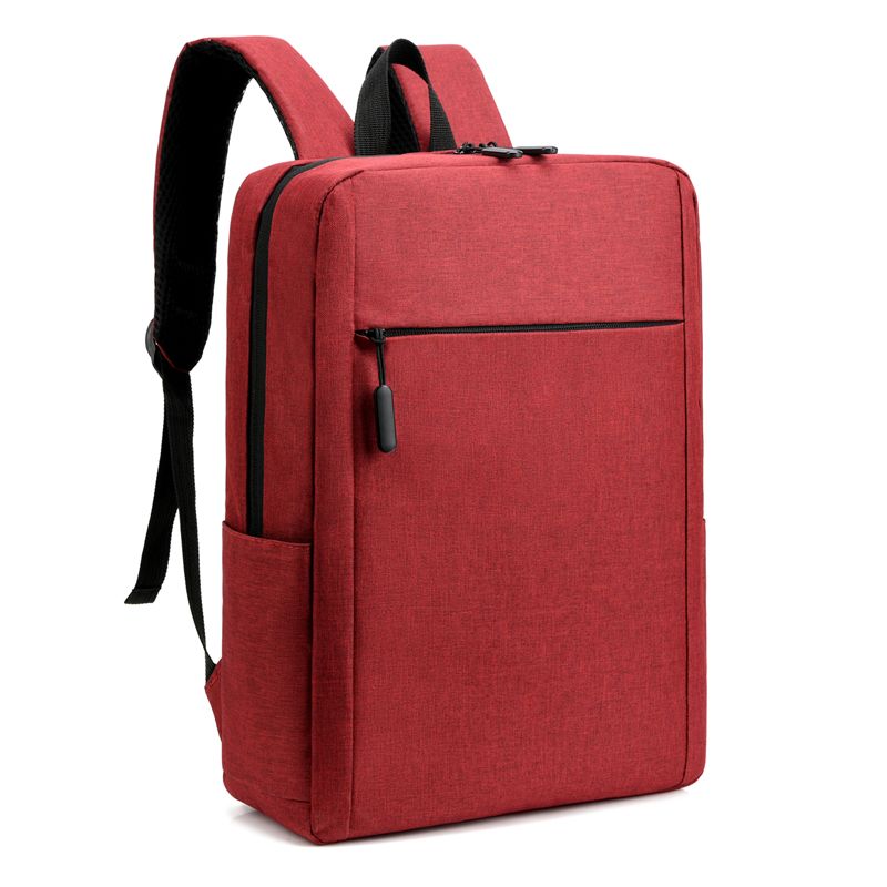 Business laptop backpack-Fashion backpack new simple backpack men's and women's leisure business computer bag Southeast Asia supplyWine red