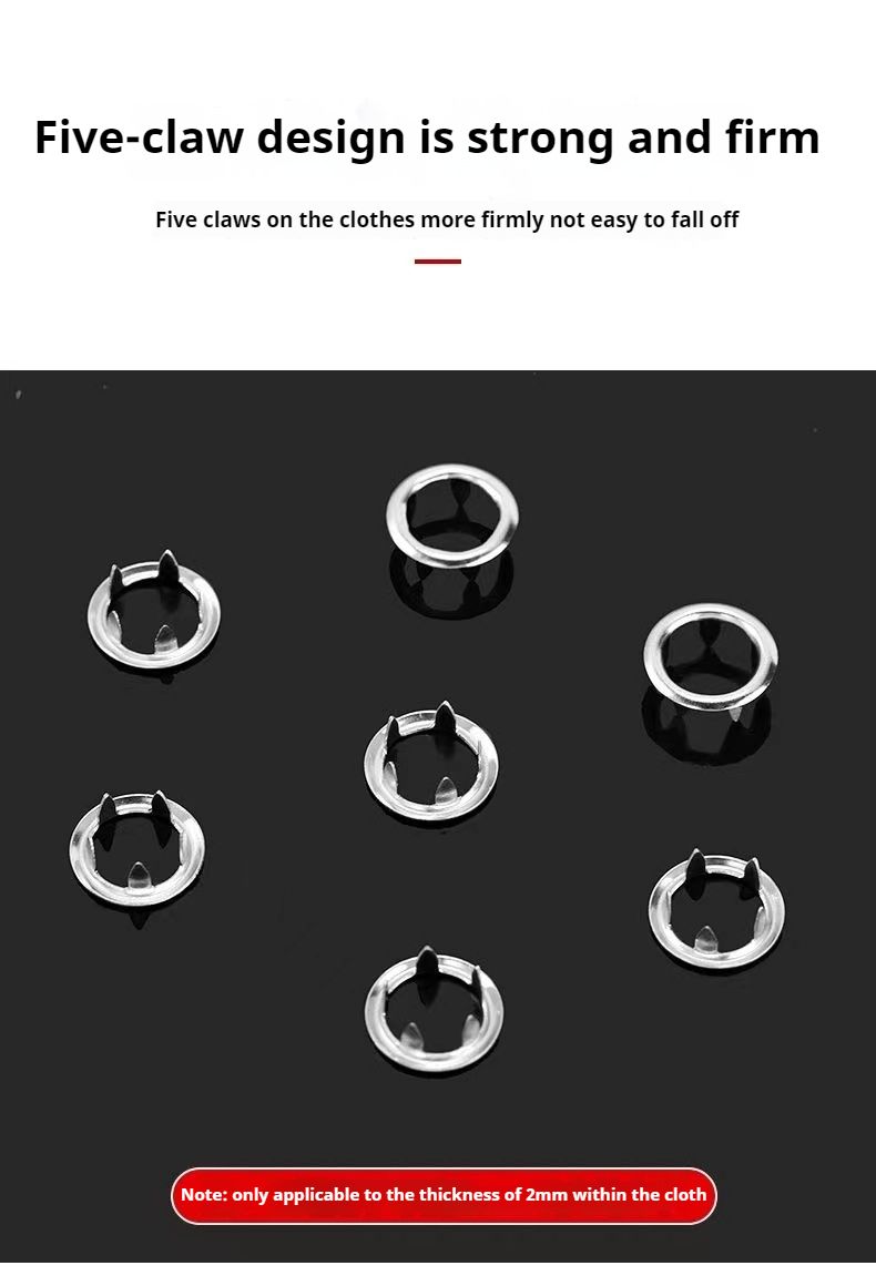 200 Sets 9.5mm Metal Prong Snaps Buttons with Fastener Pliers Press Tool Kit For Sewing and Leather and Craft