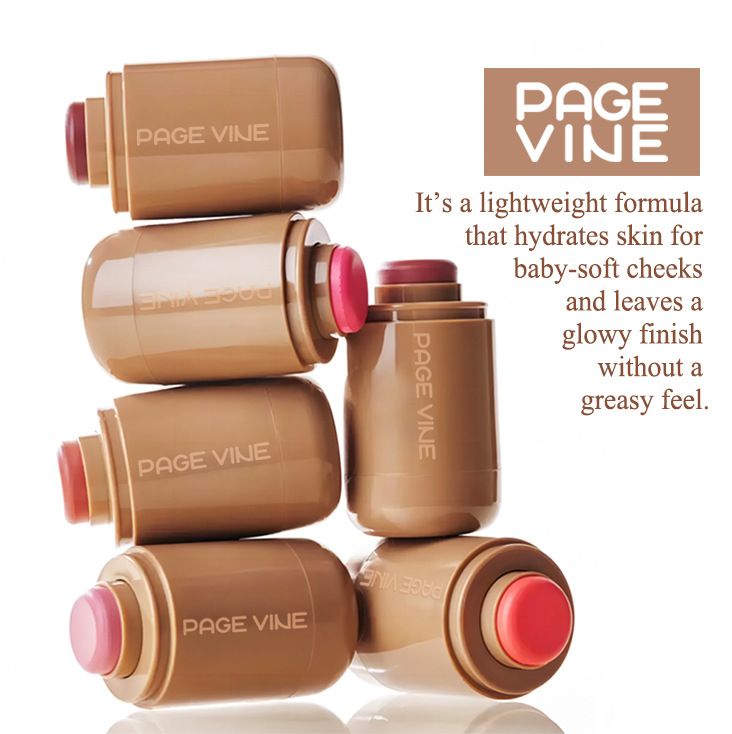Portable Pocket Size Blush Stick Available In 6 Colors Multi-Functional Lip & Cheek Dewy Cream Natural Matte Rouge Brightening Highlight Stick Easy To Blend Create Fresh Daily Makeup For Dating Travel