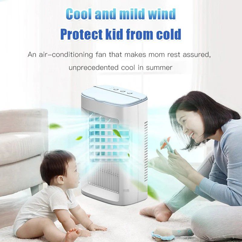 Air Cooler Multifunction Mini Fan USB Electric Fan Water Spray Mist Portable Fan Air Conditioner Humidifier Fan For Home