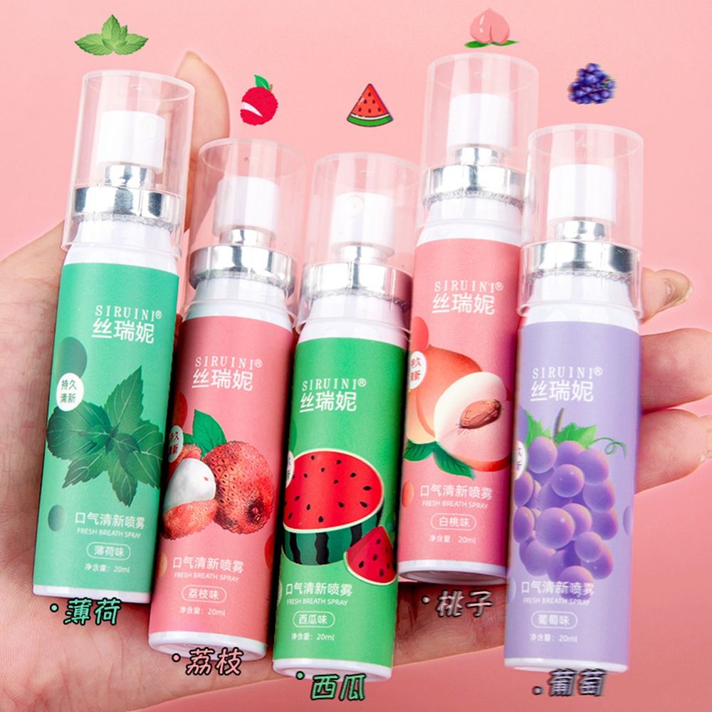 Breath refreshing spray spray 20ml oral spray freshens breath and leaves perfume fruity