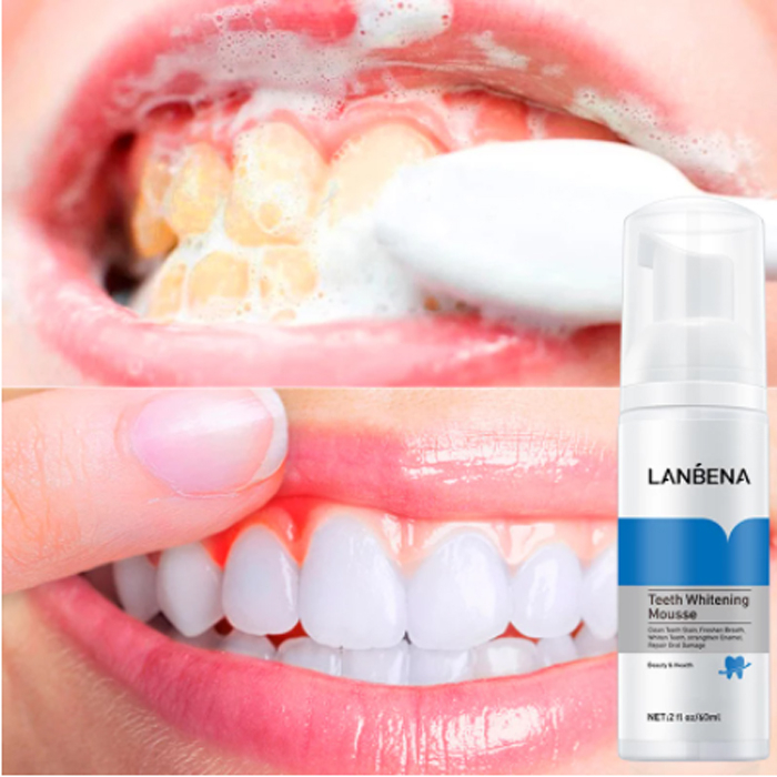 60ml LANBENA Teeth Whitening Essence Powder Oral Hygiene Cleaning Serum Removes Plaque Stains Tooth Bleaching Dental Tools 