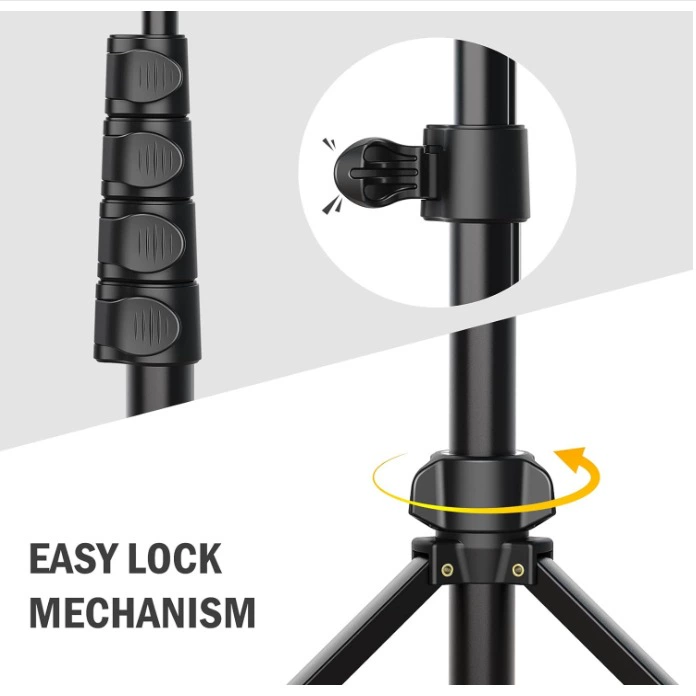 Tripod for Cell Phone & Camera, Phone Tripod with Remote and Phone Holder, Portable Tripod for iPhone, Phone Tripod for Video Recording, Cell Phone Tripod Mount Stand for Cellphone