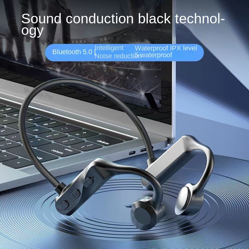 New bone conduction Bluetooth headset Earless wireless sports fitness Ear-hanging vibrato explosion models