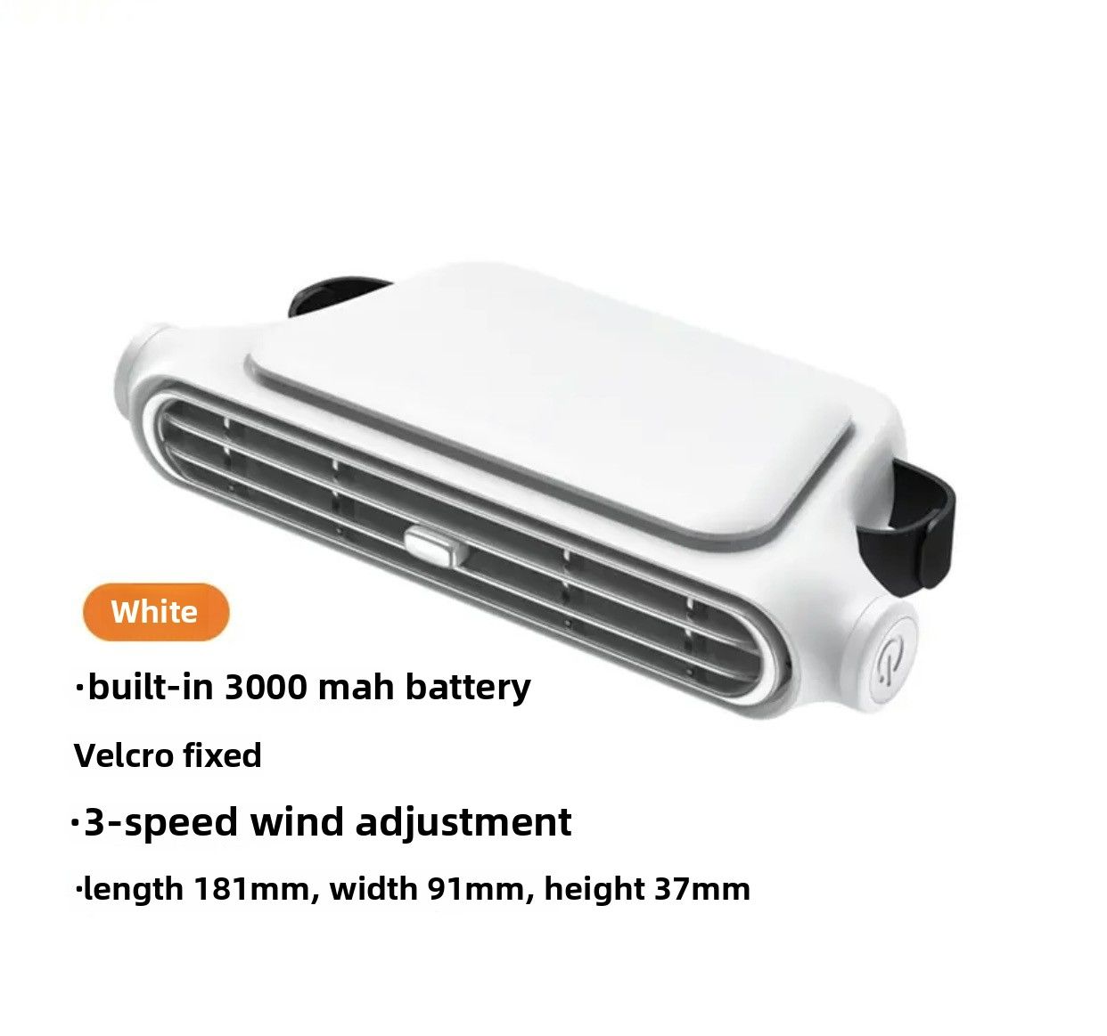 2025 creative new product car seat fan, USB plug-in bladeless rear pillow cooling back seat fan for car.