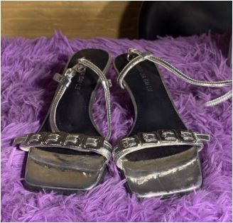 Square Toe High Top Sandals Heels for Ladies 