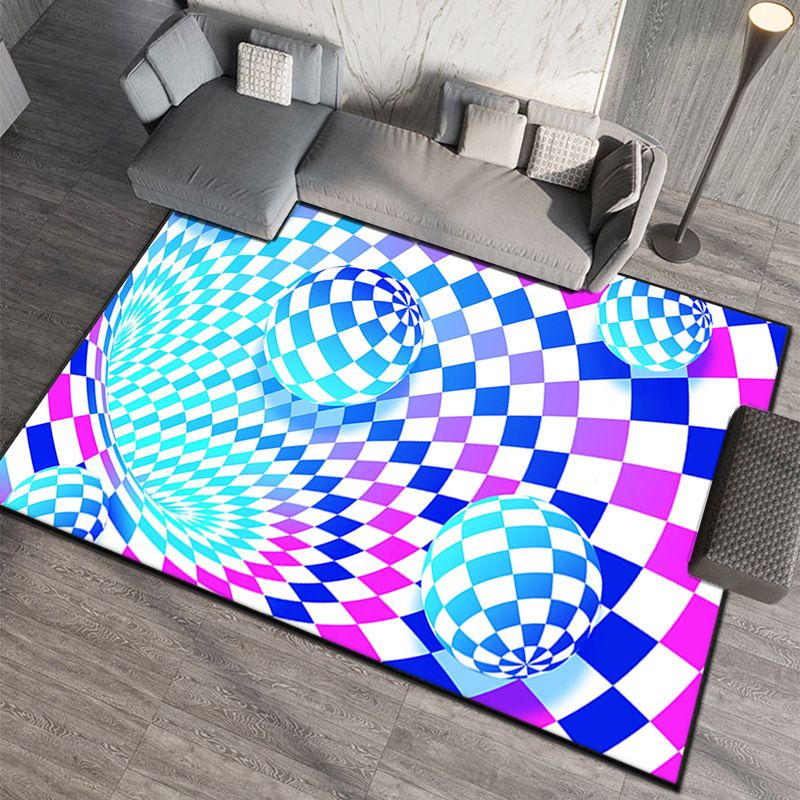 3D visual living room carpet, three-dimensional illusion dizziness sofa coffee table floor mat, dirt resistant non slip carpet bedside carpet 60*90cm,50*80cm,40*60cm