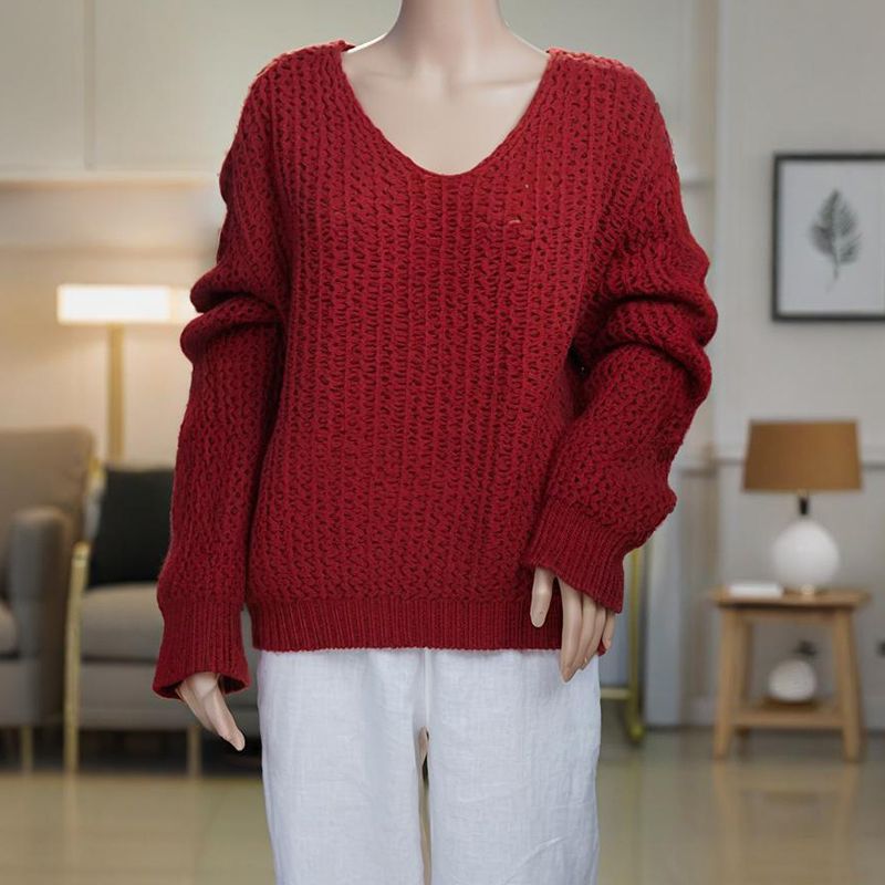 Wool knit Sweater Round Neck Sleeveless Knit Top Women's Sweater