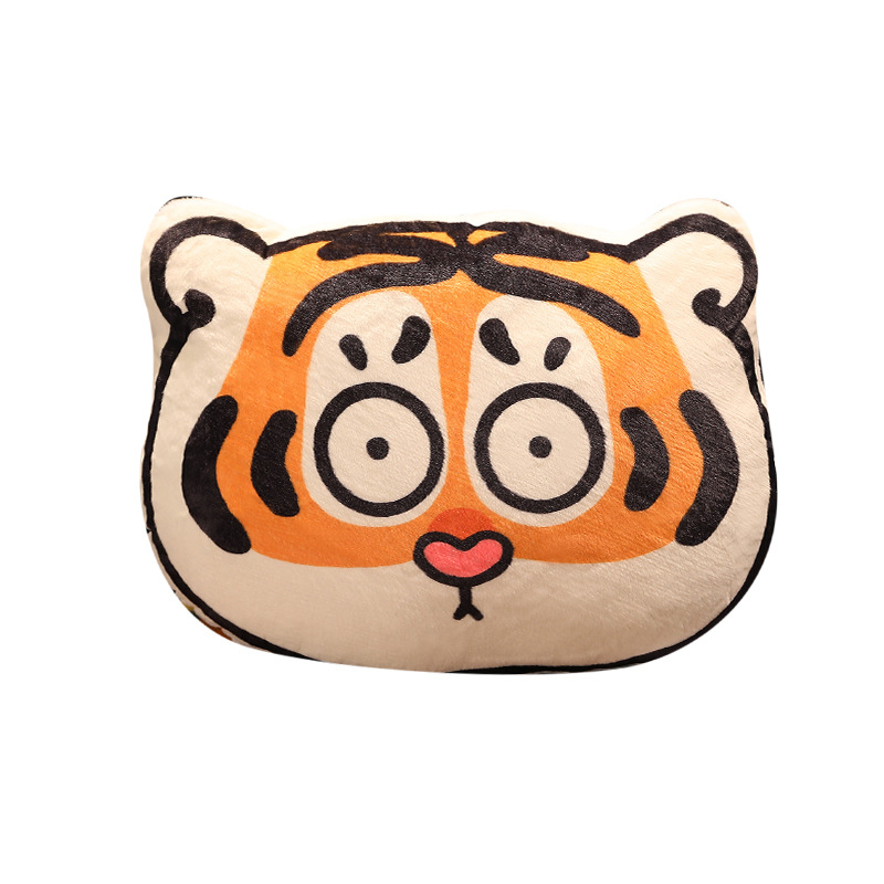  office nap relaxing cute tiger toy pillow, kids gift cuddle animal doll pillow
