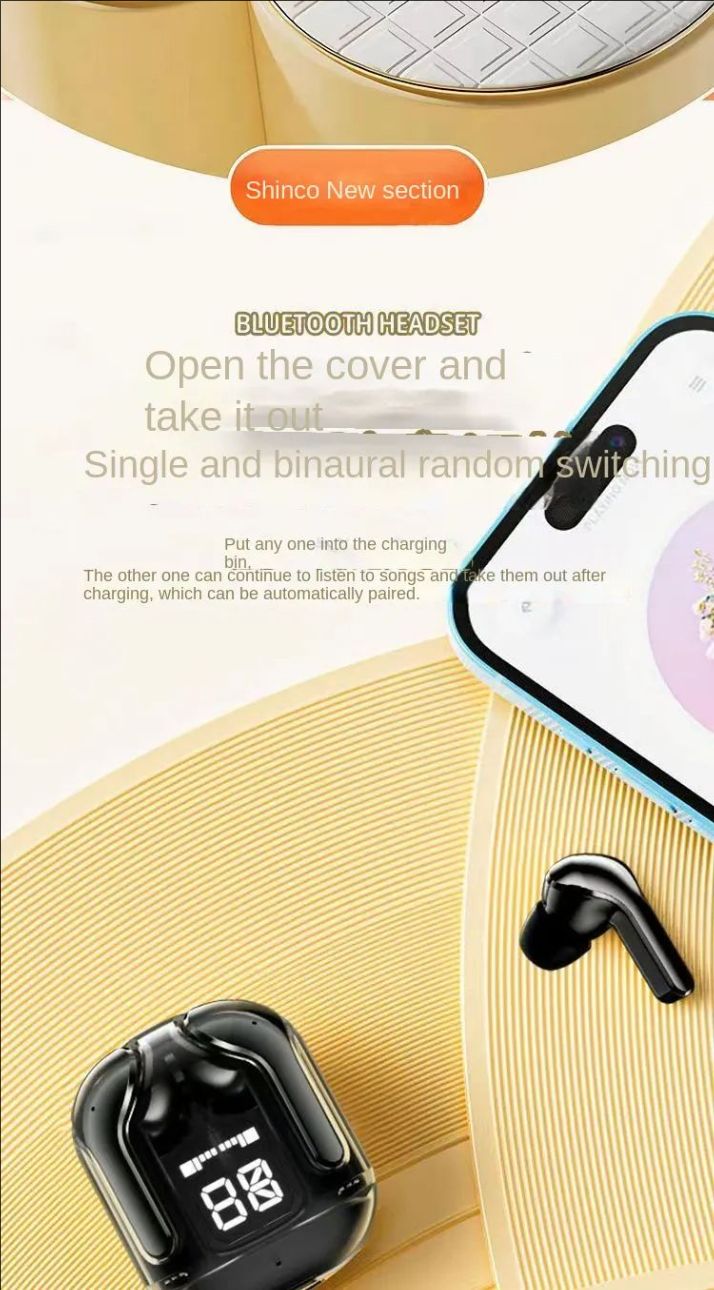 New sports Bluetooth i31 headset with long battery life and transparent generation for Android Apple.