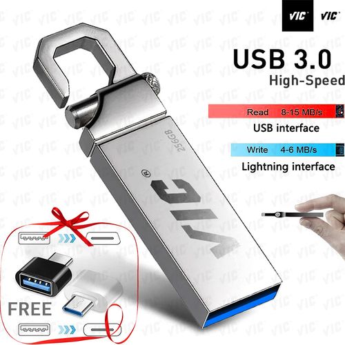 VIC 256GB USB3.0 Metal Flash Drives Portable Usb Drive Waterproof Memoria Usb Disk
