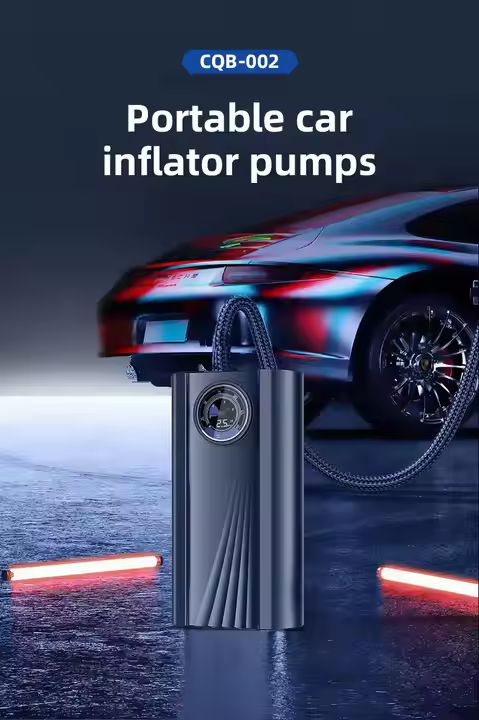 AUNONT 12V Wired with Cigarette Lighter Air Compressor for Car Auto Pump Portable Car Air Pump for Tire Inflation