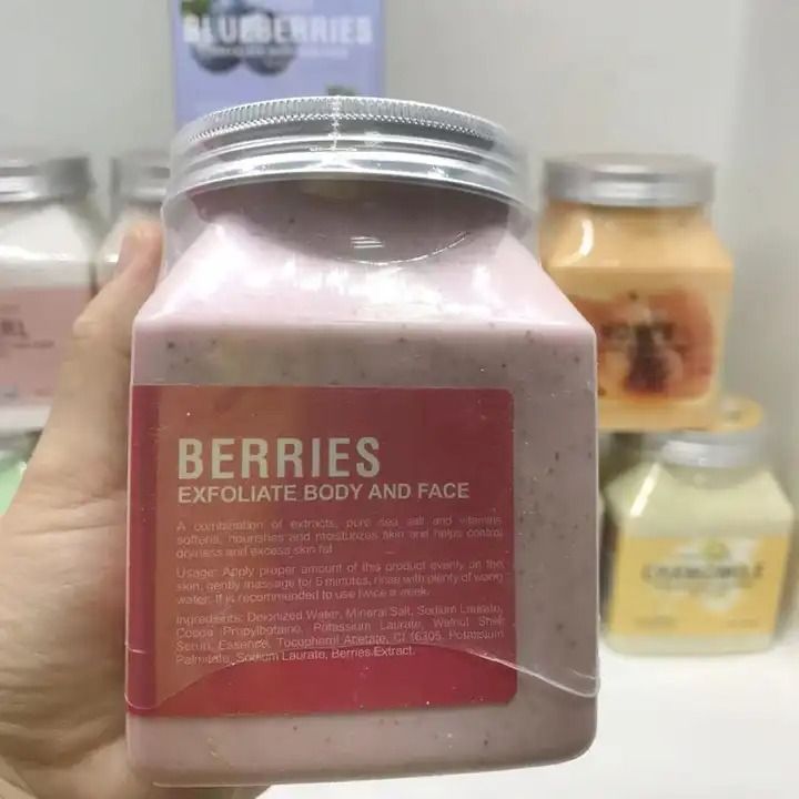 Face Body Fruit Scrub Coffee Strawberry Coconut-infused Moisturizing Whitening Mud Honey Rose Smoothing Dead Skin