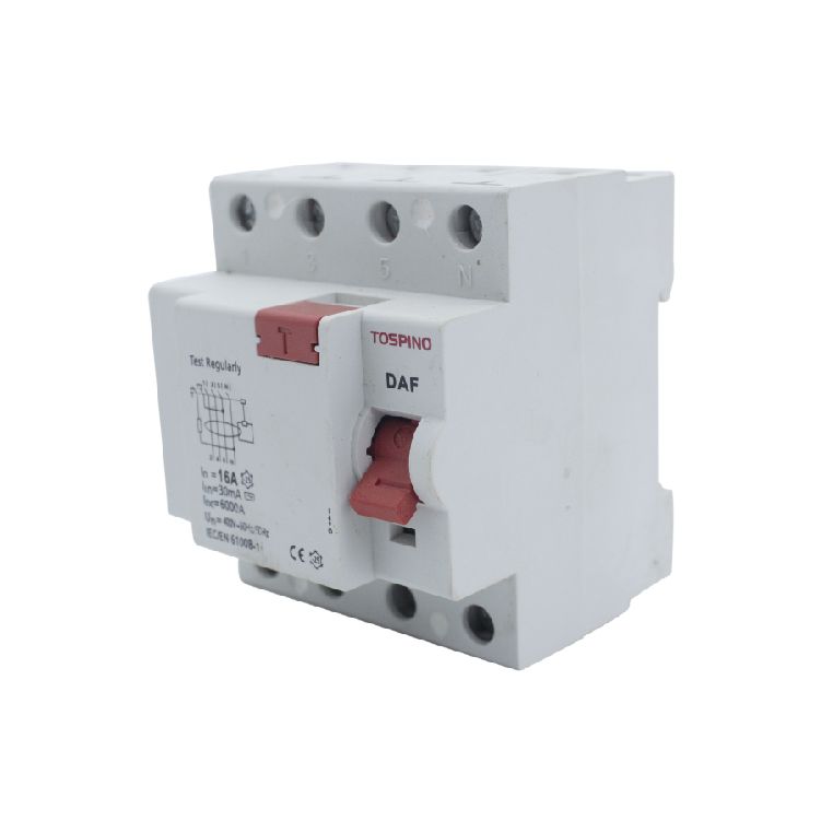 TOSPINO Overload Protection ELCB 4P 400V RCCB Residual Current Circuit Breaker （ 16A ）