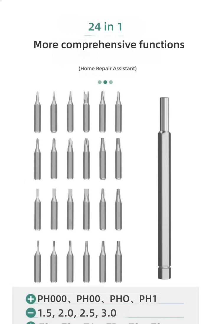 New Upgrade [25 Piece Set] Precision Screwdriver Set Multi functional Computer, Phone, Tablet, Watch Repair Tool Refinement Set 24 in One