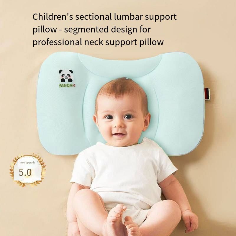Ergonomic Infant Memory Foam Pillow, Slow‑Rebound Foam Core Newborn Anti‑Flat‑Head Headrest, Gentle Head‑Shaping Cushion, Safe Sleep Accessory for Baby Bedroom Use And Baby Shower Gift‑Giving.