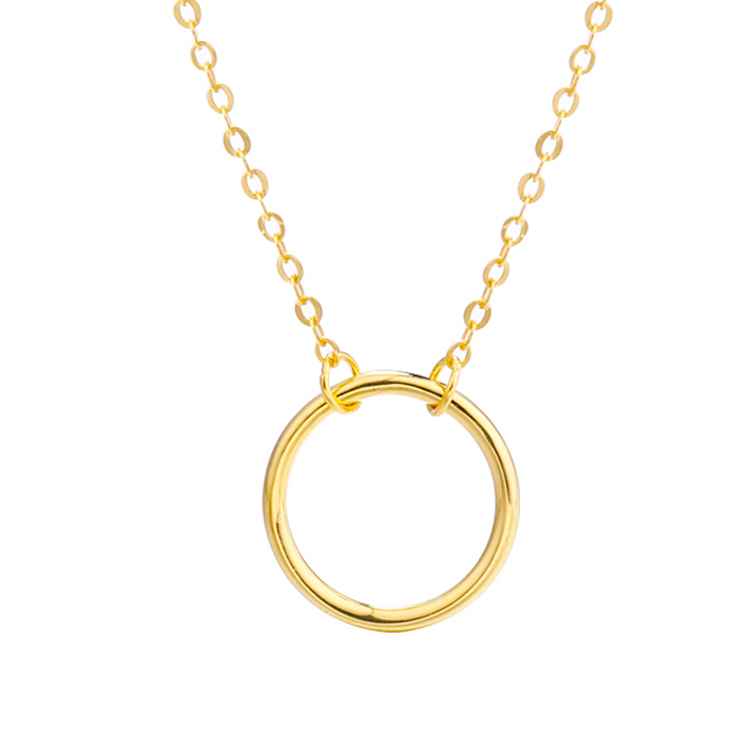 Tospino Open Circle Necklaces for Women Alloy Ring 42cm Pendant Minimalist Jewelry
