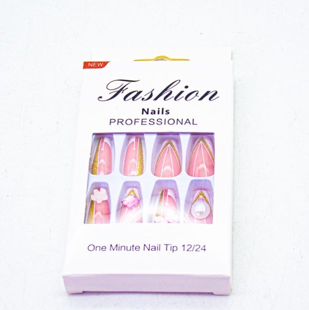 12pcs Set 3D Bling Glitter Artificial Fingernails- French False Daily Finger Wear VV MEIJIAER press on Nails
