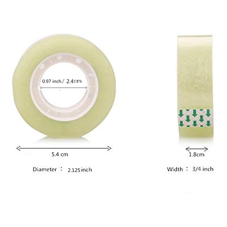Multifunction Transparent Tape Clear Tape Gift Wrapping Refill Roll for Office, Home, School
