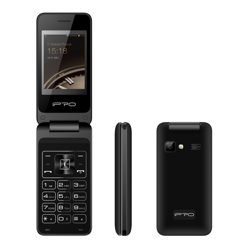 IPRO V10 Flip Classical Feature Phone 2.4Inch Screen Dual SIM Card MP3 Player 0.08MP Camera Black Jewel Mirror Button Fashion GSM Celulares 2G Mobile Phones