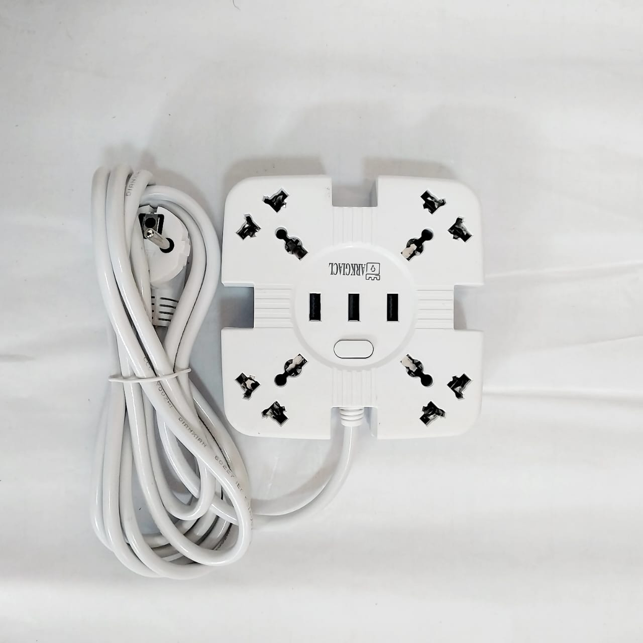 4 Outlets Multi Power Electrical Extension Board -3 USB Hub