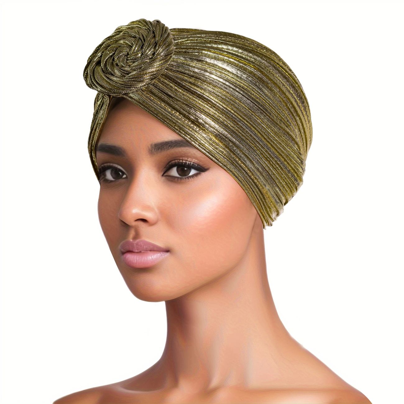 Fashion women's hot stamping snail flower headscarf hat ethnic turban hat wedding party hat