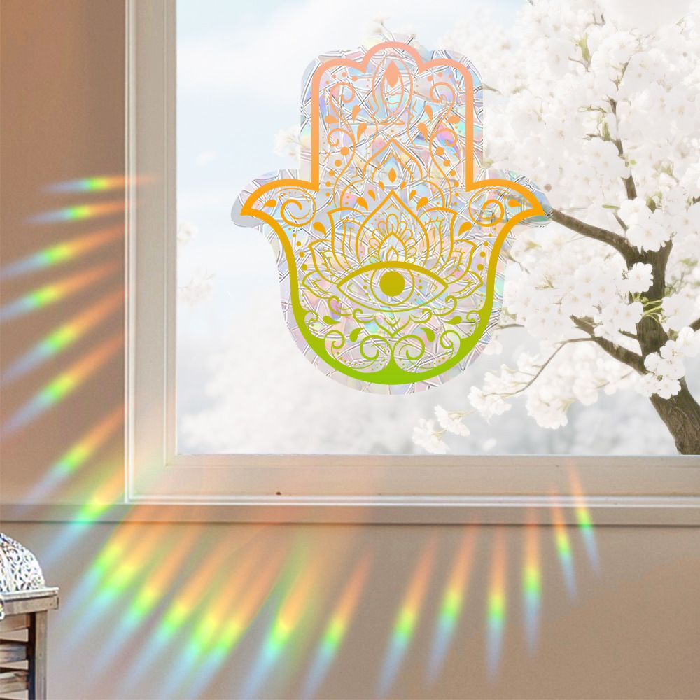Amazon New Plant, Flower, Animal and Sunlight Catcher Static Glass Sticker - Bird - proof Glass Sticker