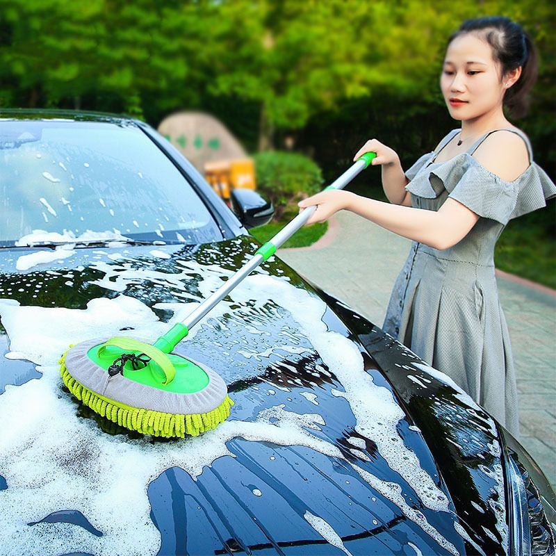 Automobile rotary water brush, car wash mop, high-pressure water gun, foam car wash brush, household convenient car washing machine set