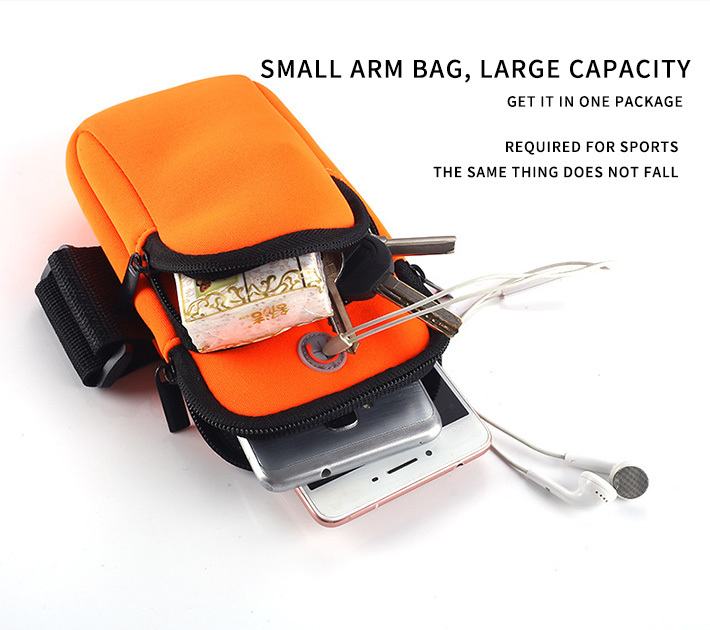 Universal Sports Arm Bag Exercise Workout Running Gym Armbands Phone Holder Pouch Case with Earphone Hole for 6.35'' Phone