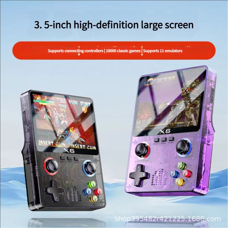 Handheld game console x6 with 3D joystick Retro handheld game console Classic arcade game King of Fighters